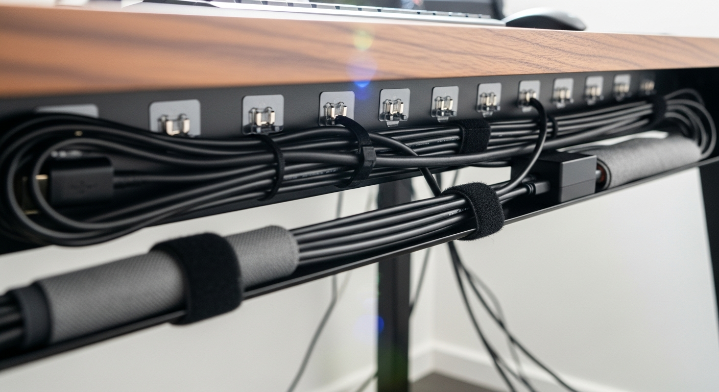 Under-Desk Cable Management: Trays, Clips, and Sleeves That Work