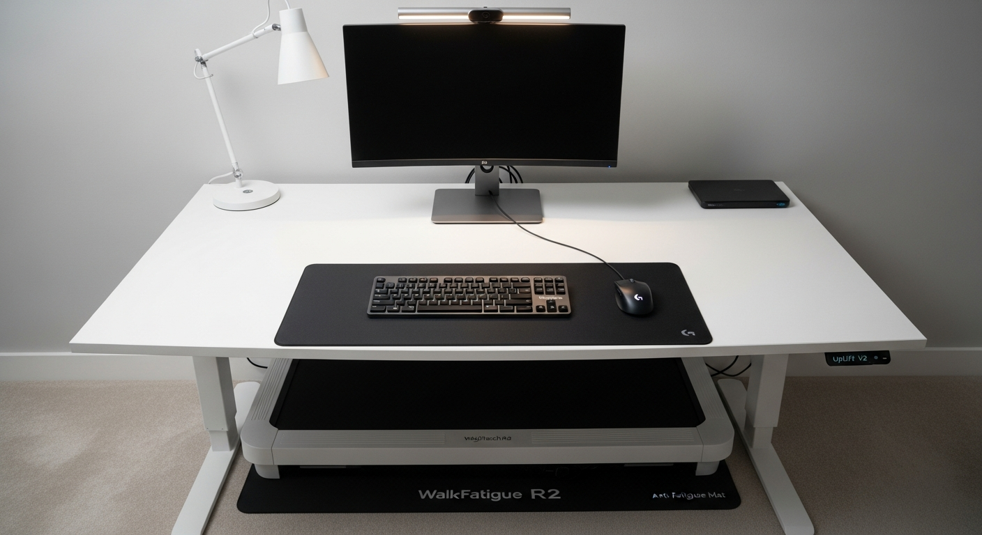 Walking Pad and Standing Desk Setup for Active Work Days
